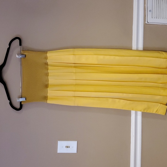 Peter Do Pleated Color Block Yellow Orange Skirt Size S - Picture 2 of 15